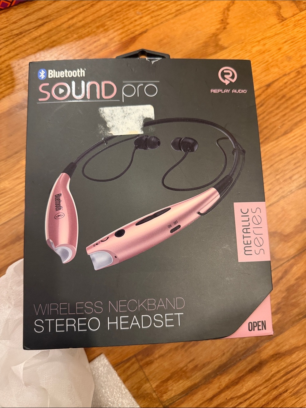 Metallic Pink Bluetooth Wireless Neckband Headset